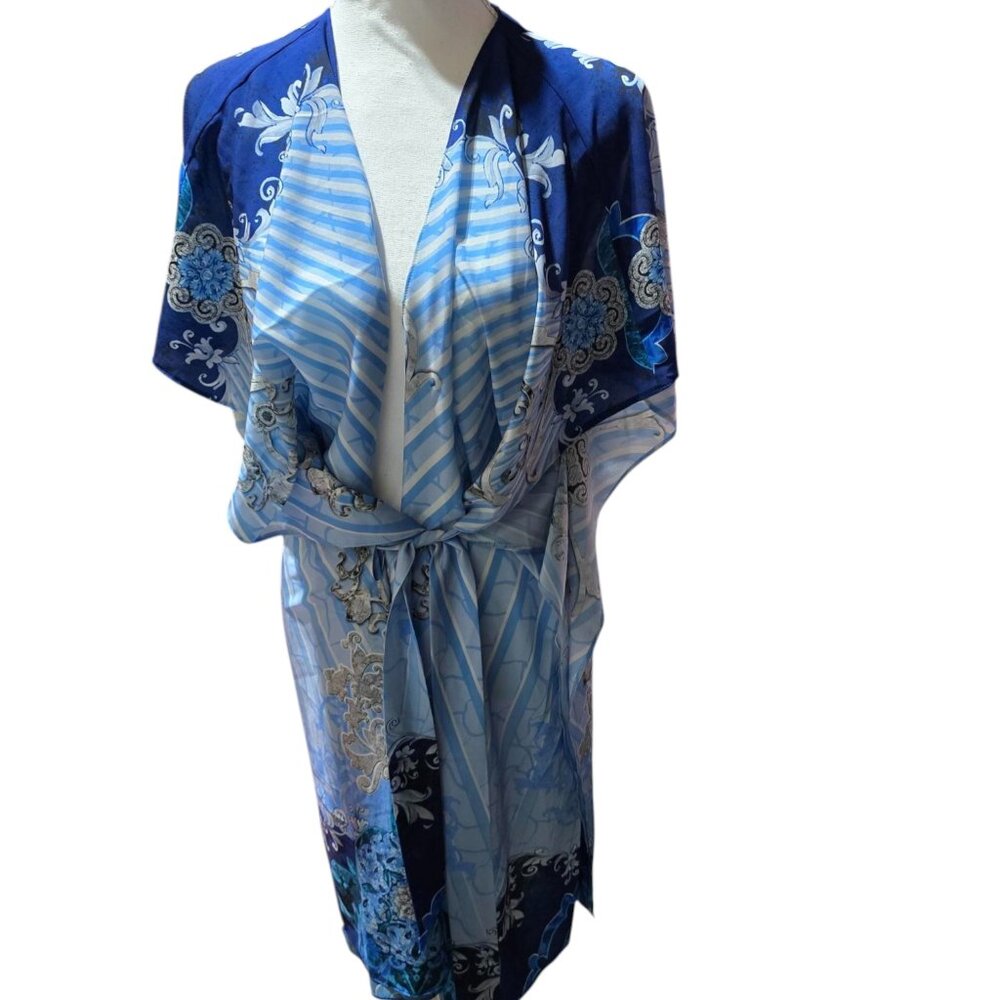Magistral Blue Kimono Beach Coverup